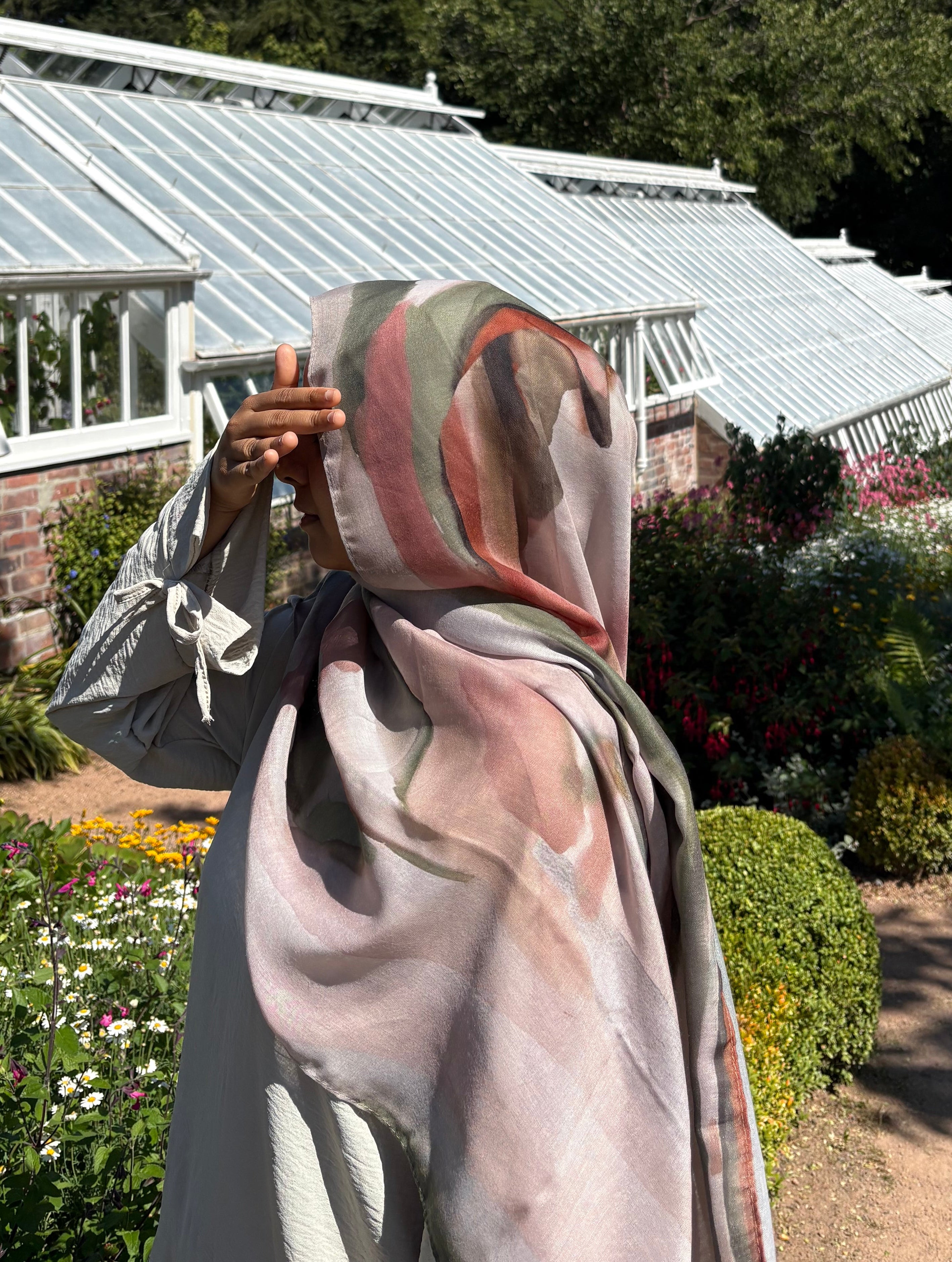 Whispering hues printed – Cotton Style Hijab
