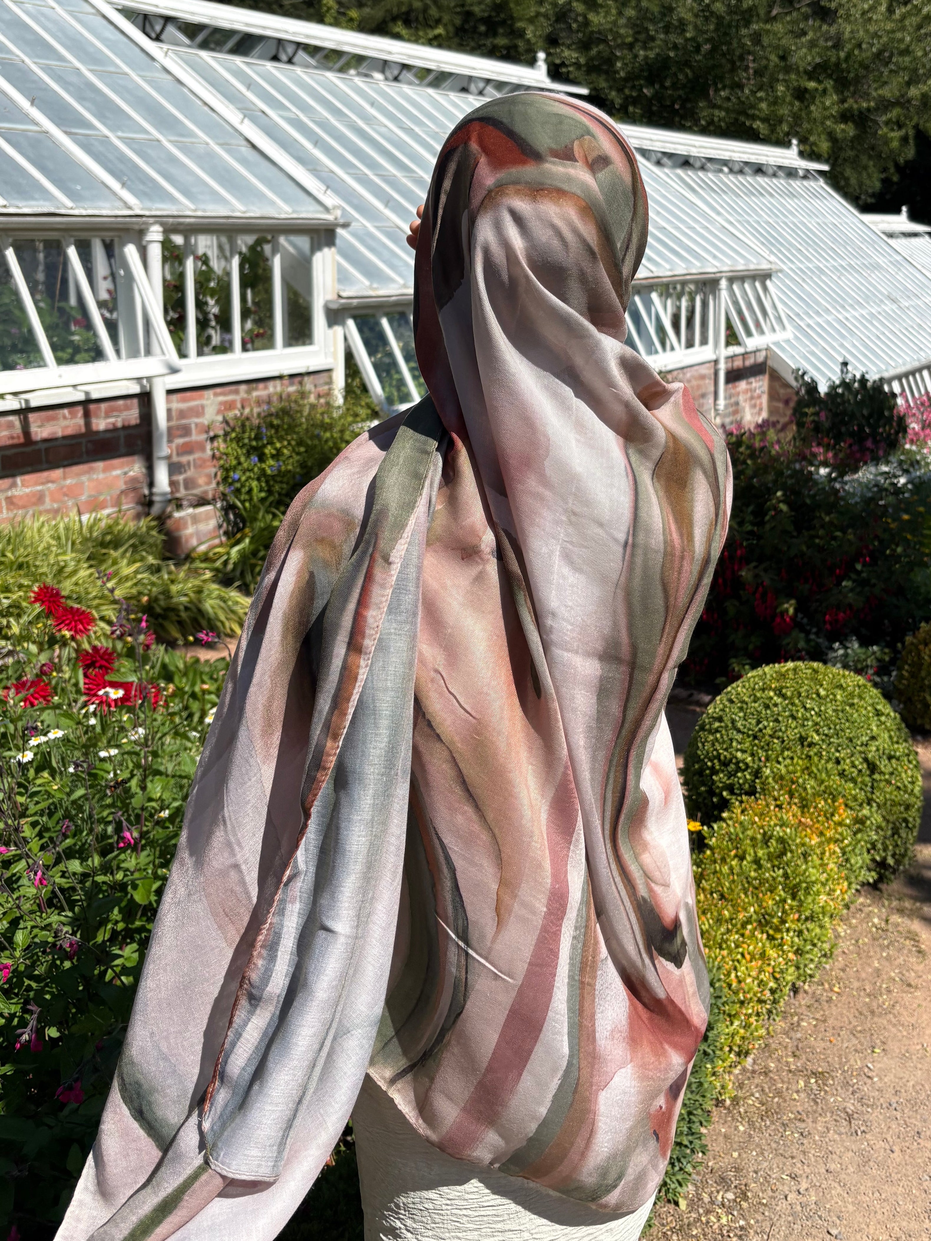 Whispering hues printed – Cotton Style Hijab