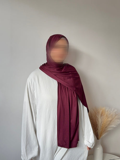 Burgundy – Premium Jersey Hijab
