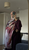 Burnt rose printed – Cotton Style Hijab